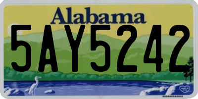 AL license plate 5AY5242