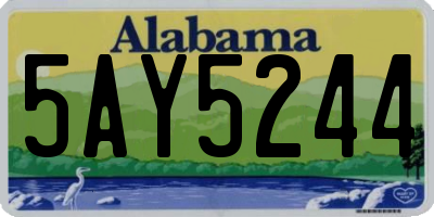 AL license plate 5AY5244