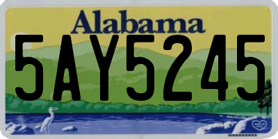 AL license plate 5AY5245