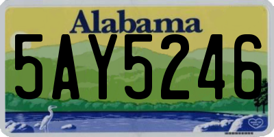 AL license plate 5AY5246