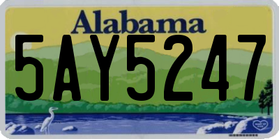 AL license plate 5AY5247