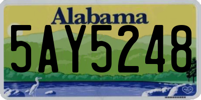 AL license plate 5AY5248
