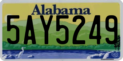 AL license plate 5AY5249