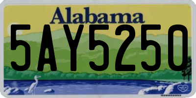 AL license plate 5AY5250