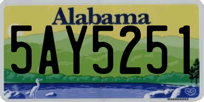 AL license plate 5AY5251