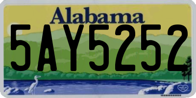 AL license plate 5AY5252