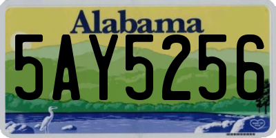AL license plate 5AY5256