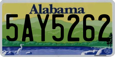 AL license plate 5AY5262