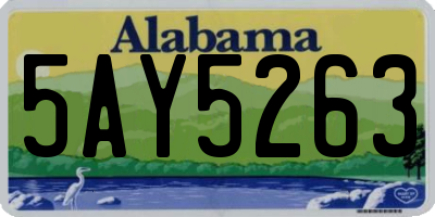 AL license plate 5AY5263