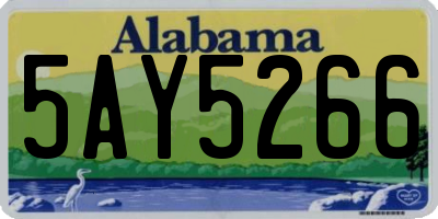 AL license plate 5AY5266