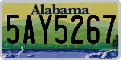 AL license plate 5AY5267