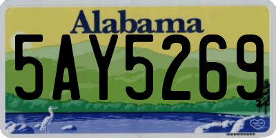 AL license plate 5AY5269
