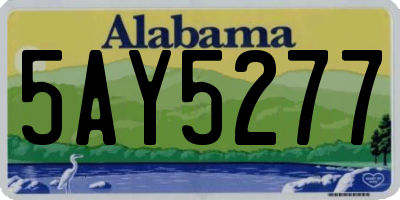 AL license plate 5AY5277