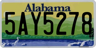AL license plate 5AY5278
