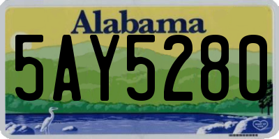 AL license plate 5AY5280