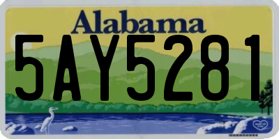 AL license plate 5AY5281