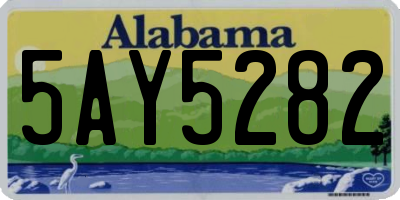 AL license plate 5AY5282