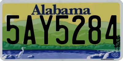 AL license plate 5AY5284