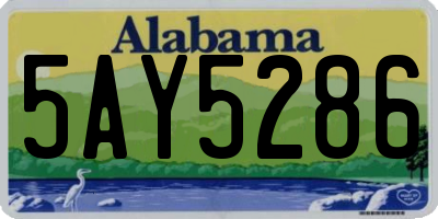AL license plate 5AY5286
