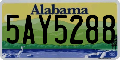 AL license plate 5AY5288