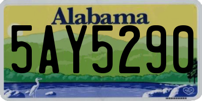 AL license plate 5AY5290