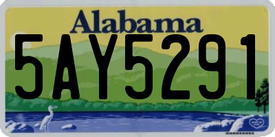 AL license plate 5AY5291