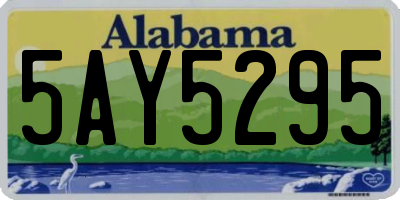 AL license plate 5AY5295