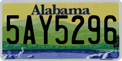 AL license plate 5AY5296