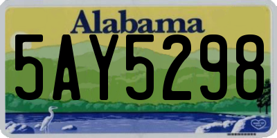 AL license plate 5AY5298