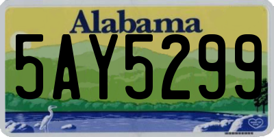 AL license plate 5AY5299