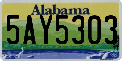 AL license plate 5AY5303