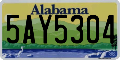 AL license plate 5AY5304