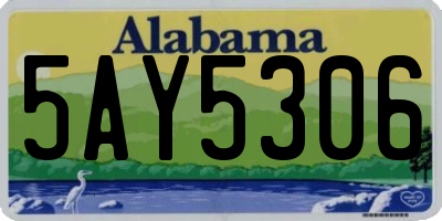AL license plate 5AY5306