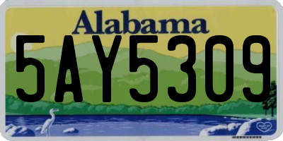 AL license plate 5AY5309