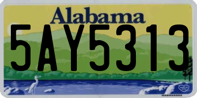 AL license plate 5AY5313