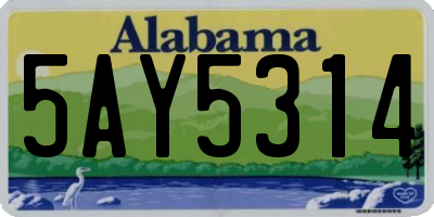 AL license plate 5AY5314