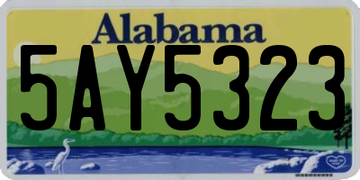 AL license plate 5AY5323