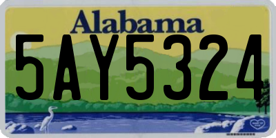 AL license plate 5AY5324