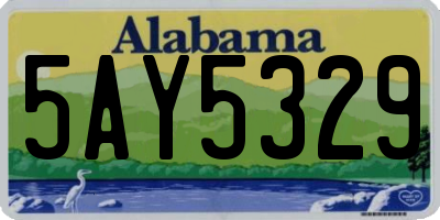 AL license plate 5AY5329