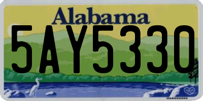 AL license plate 5AY5330