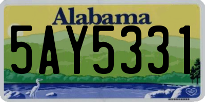 AL license plate 5AY5331