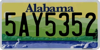 AL license plate 5AY5352