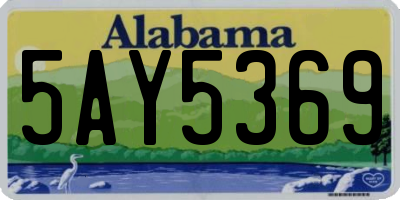 AL license plate 5AY5369
