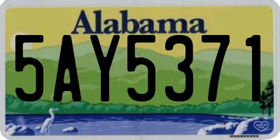 AL license plate 5AY5371