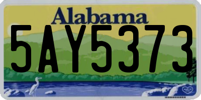 AL license plate 5AY5373