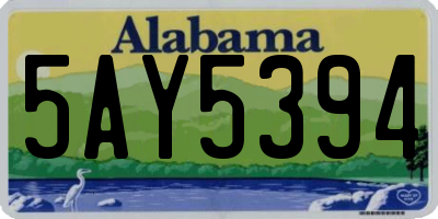 AL license plate 5AY5394