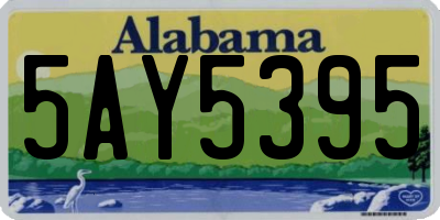 AL license plate 5AY5395