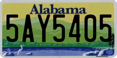 AL license plate 5AY5405