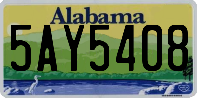 AL license plate 5AY5408