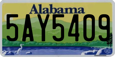 AL license plate 5AY5409